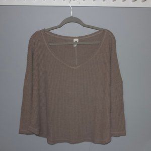 Waffle Long Sleeve Tee Gray